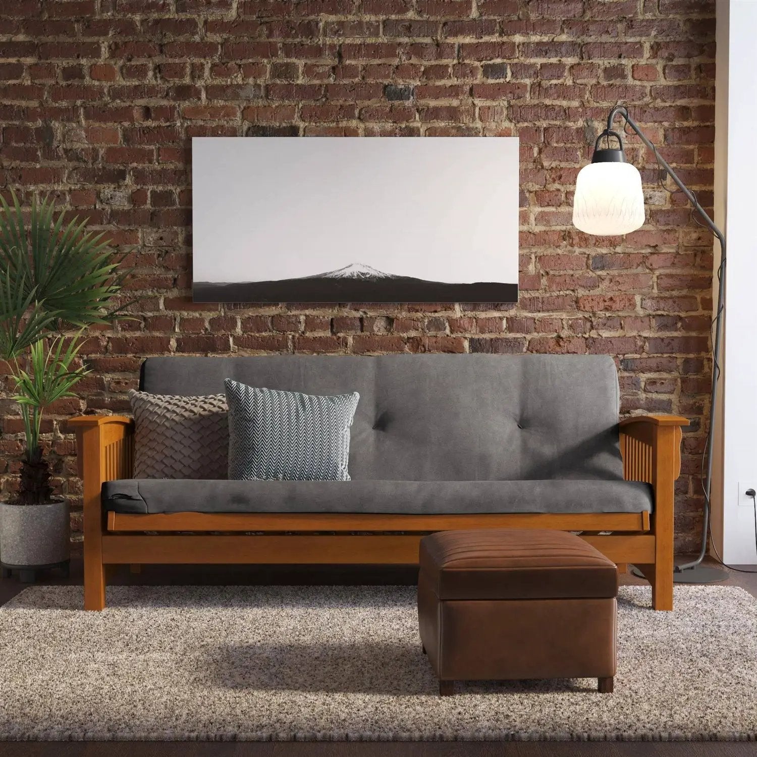 Full size 6-inch Thick Futon Mattress in Grey by HomePacific