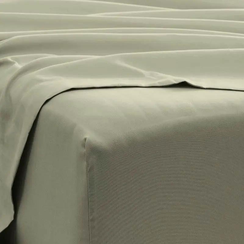 King Size Sage 6 PCS Soft Wrinkle Resistant Microfiber Polyester Sheet Set by HomePacific