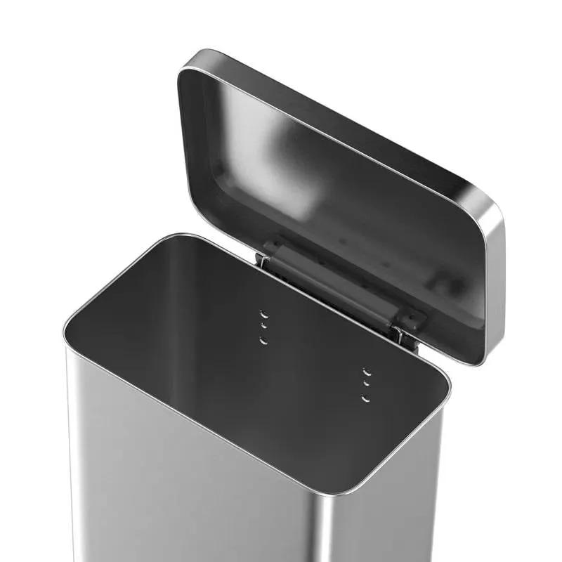 20-Gallon Sturdy Stainless Steel Kitchen Trash Can with Step-on Lid by HomePacific