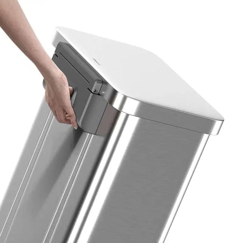 20-Gallon Sturdy Stainless Steel Kitchen Trash Can with Step-on Lid by HomePacific