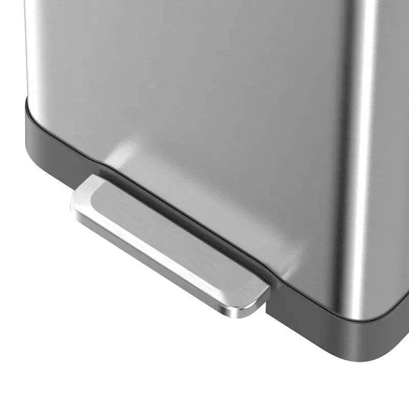 20-Gallon Sturdy Stainless Steel Kitchen Trash Can with Step-on Lid by HomePacific