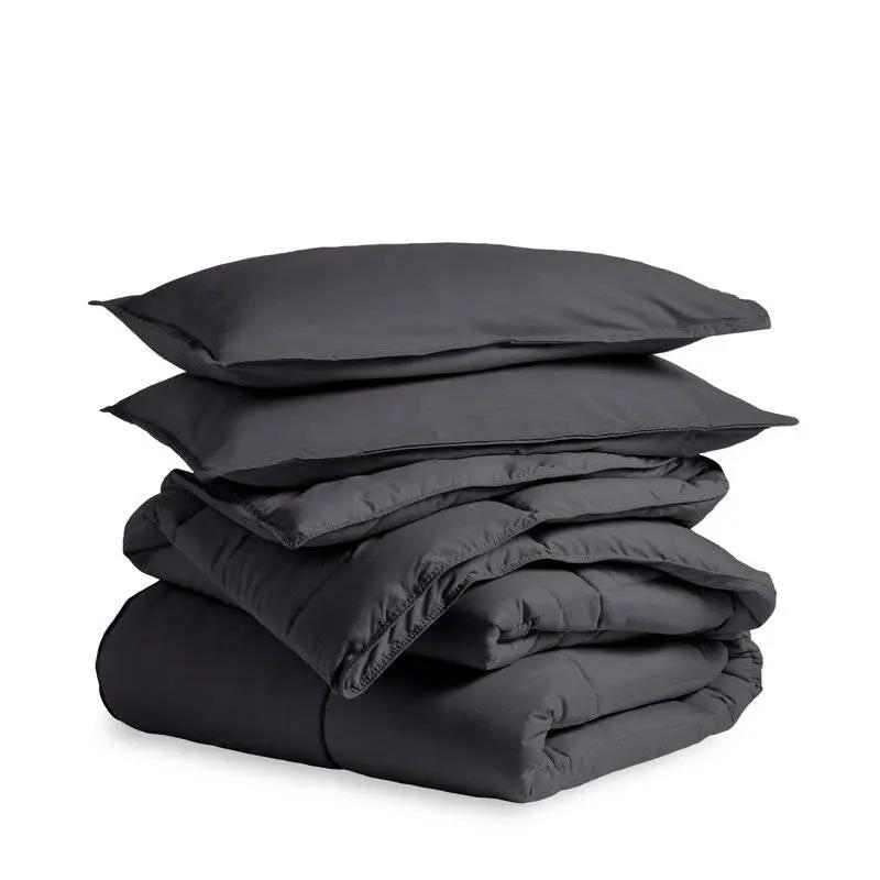 Twin/Twin XL Size All Season Super Soft Down Alternative Comforter Set Grey by HomePacific