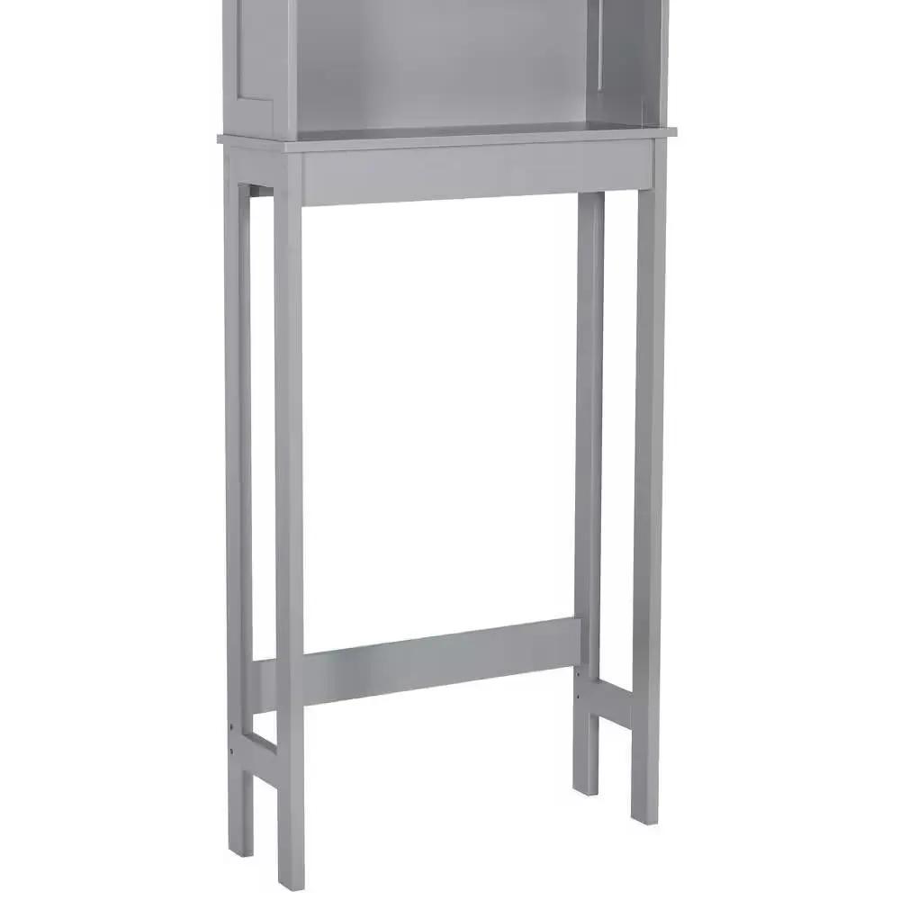 Over the Toilet Bathroom Storage Cabinet Shelving Unit in Grey Wood Finish by HomePacific