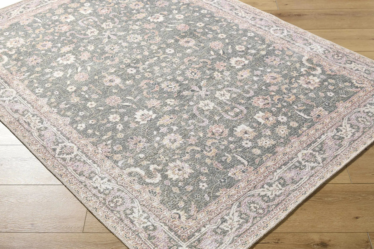 Alyson Vintage Flat Pile Washable Rug, photo 5 of 9