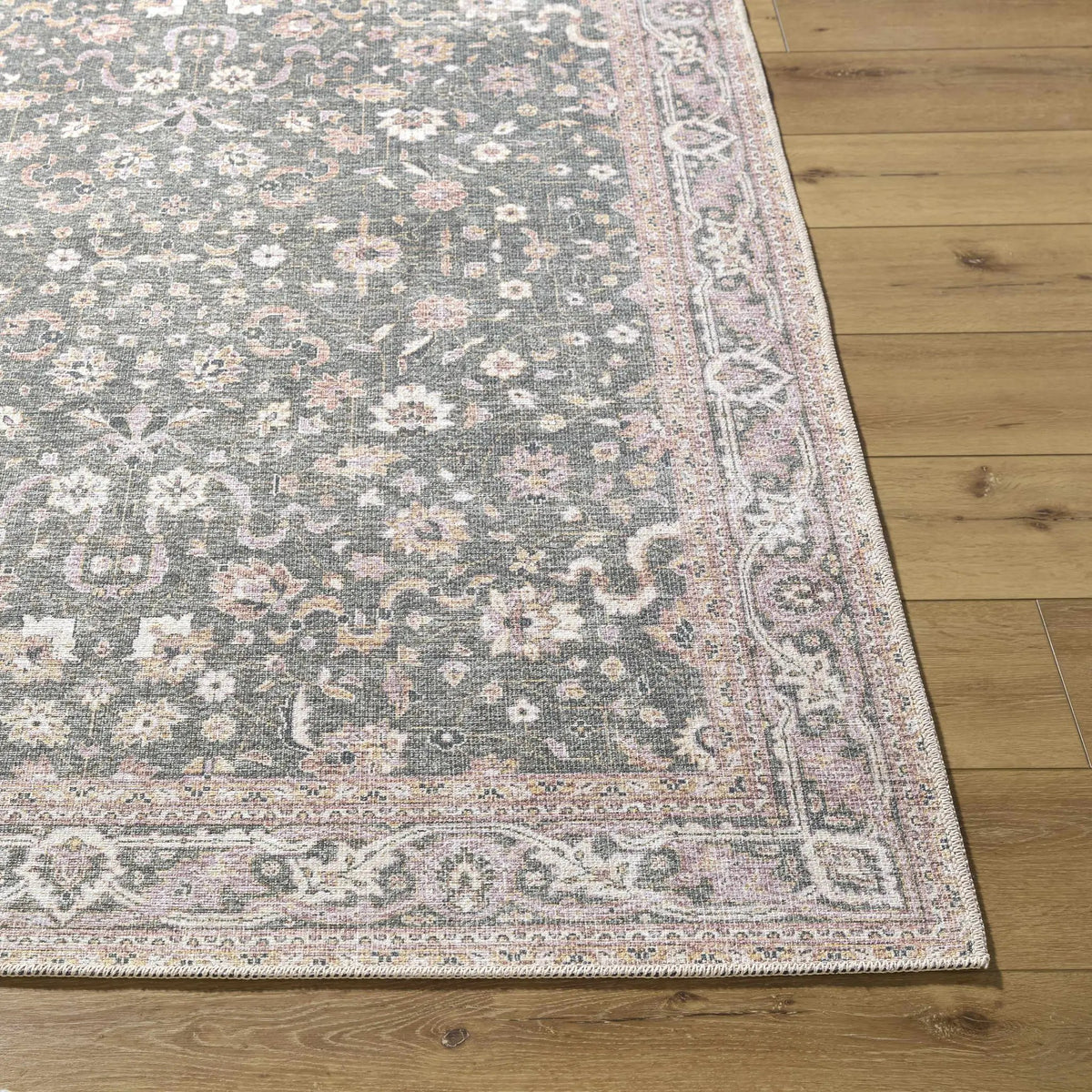 Alyson Vintage Flat Pile Washable Rug, photo 6 of 9