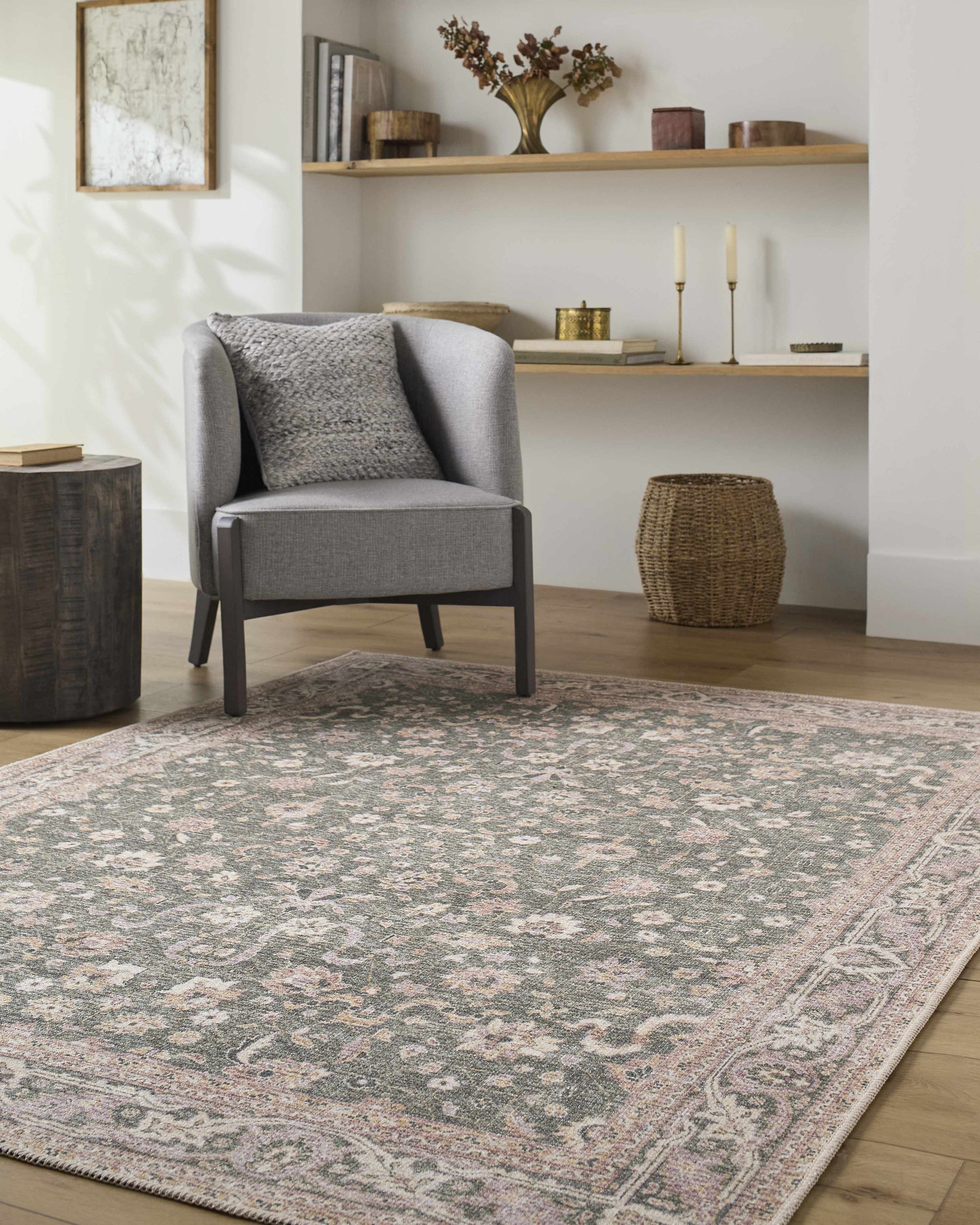 Alyson Vintage Flat Pile Washable Rug by Boutique Rugs