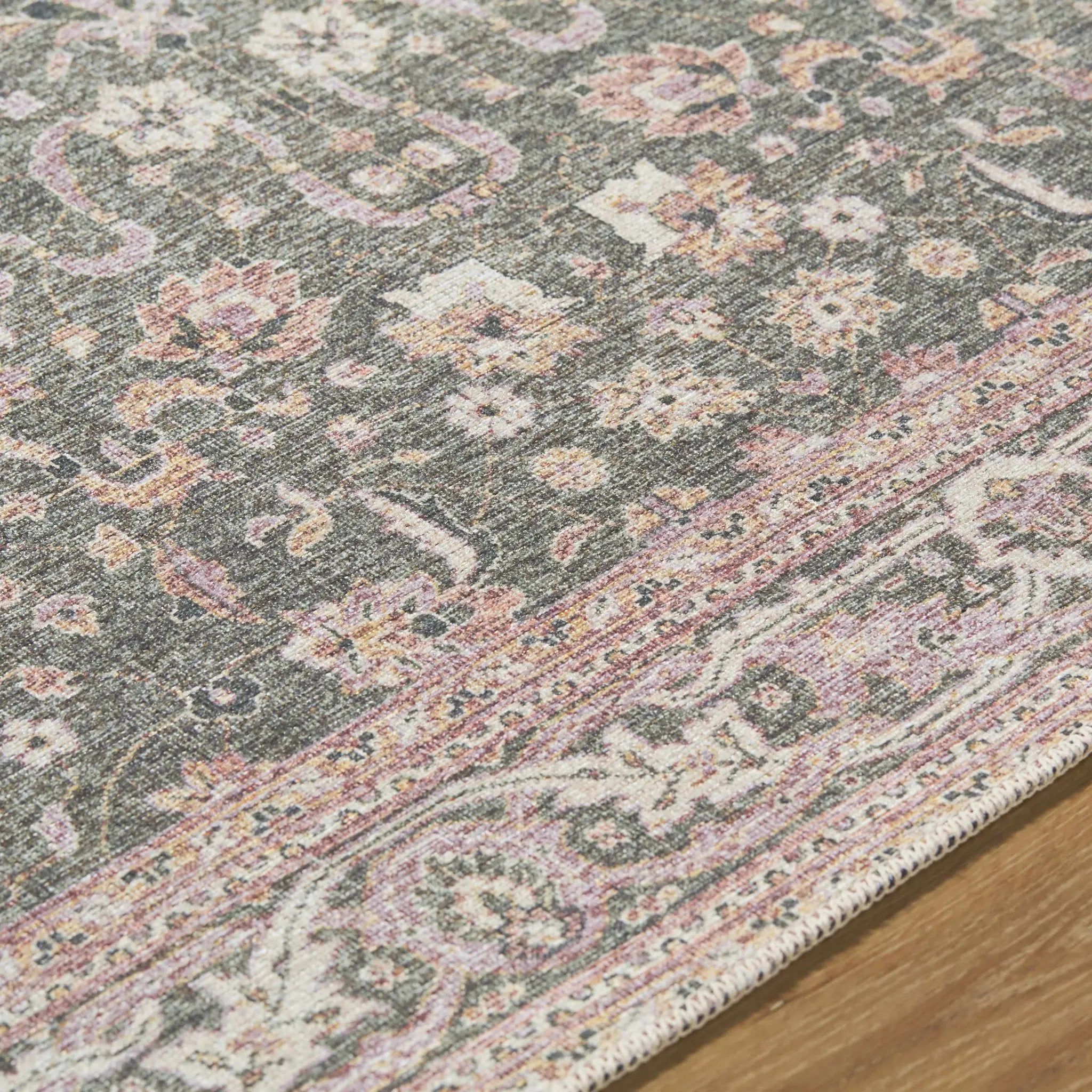 Alyson Vintage Flat Pile Washable Rug by Boutique Rugs