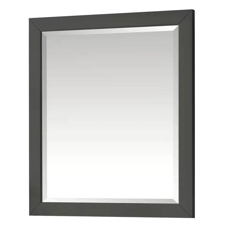 32-in x 28-in Bathroom Wall Mirror with Grey Solid Wood Frame by HomePacific