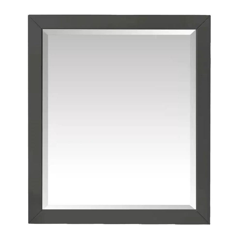 32-in x 28-in Bathroom Wall Mirror with Grey Solid Wood Frame by HomePacific