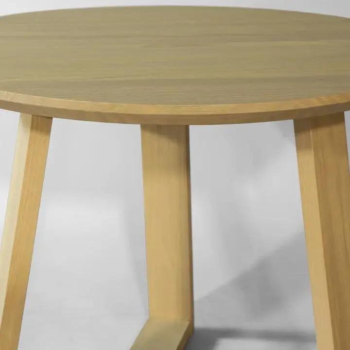48 Inch Round Scandinavian Solid Wood Dining Table in Blonde by HomePacific