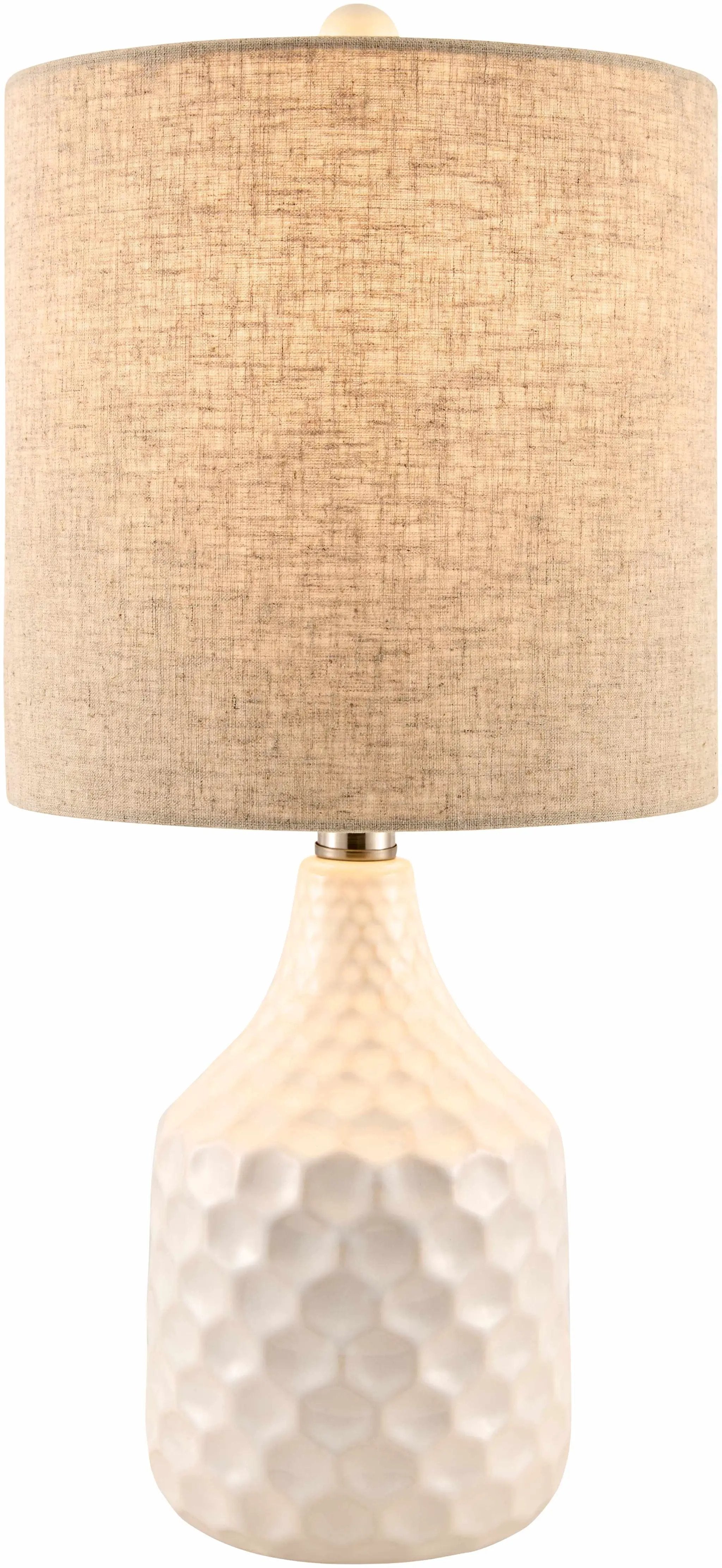 Gulmarrad Textured Ivory Ceramic Table Lamp by Boutique Rugs
