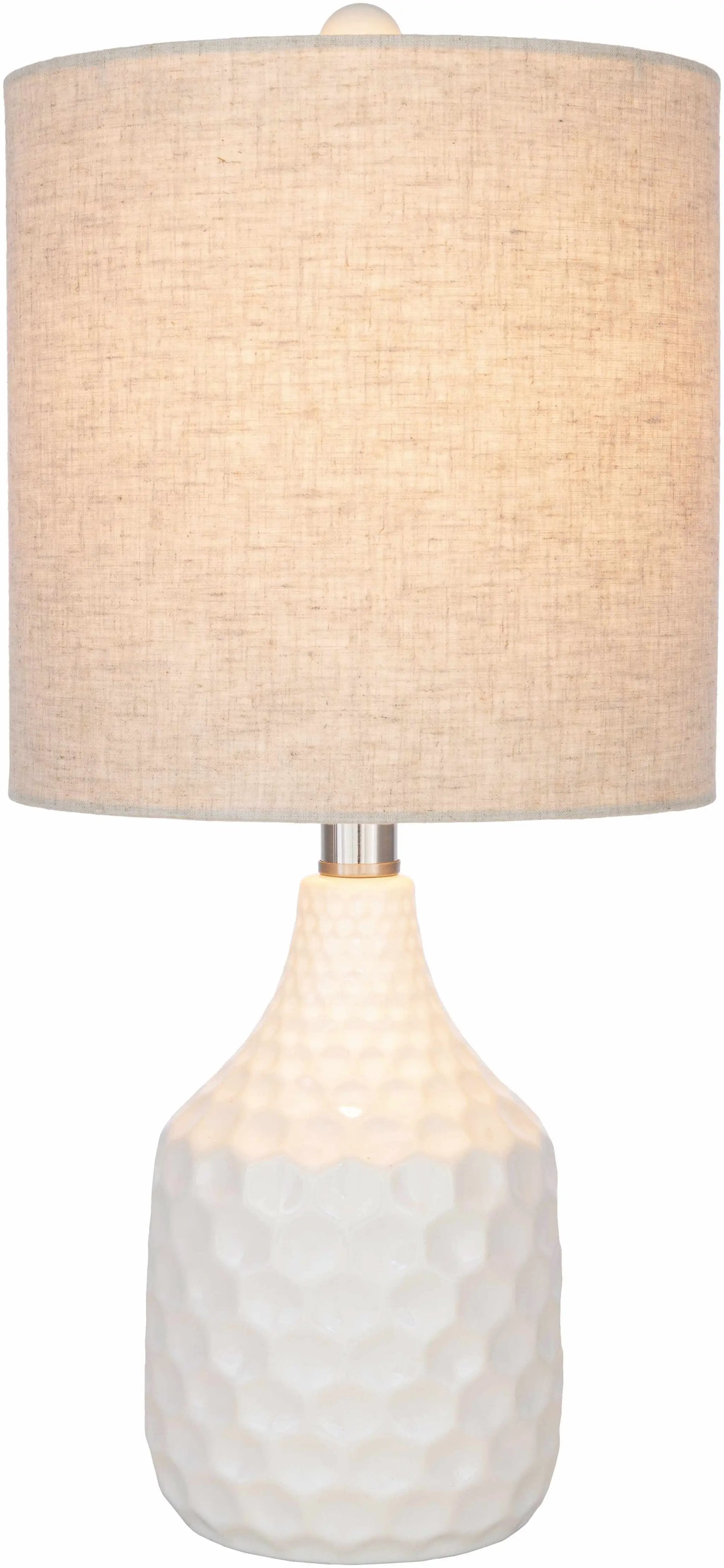 Gulmarrad Textured Ivory Ceramic Table Lamp by Boutique Rugs