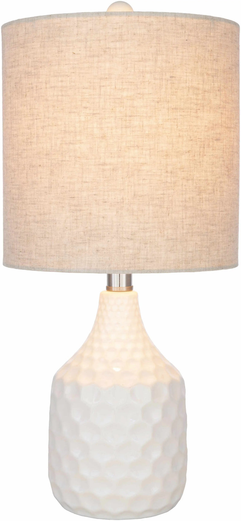 Gulmarrad Textured Ivory Ceramic Table Lamp by Boutique Rugs