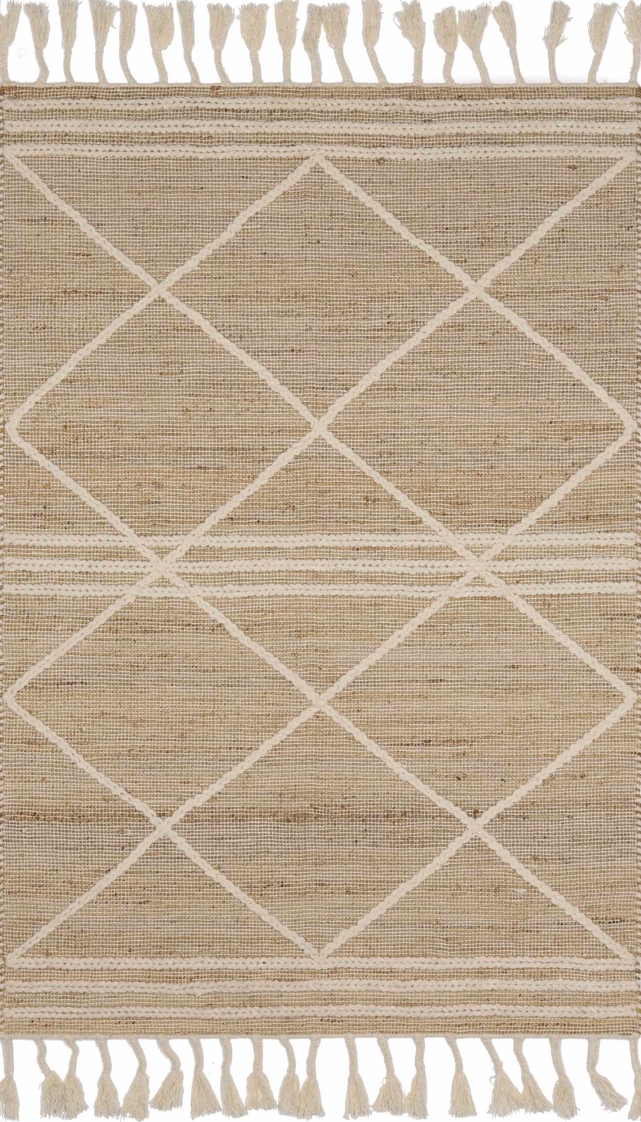 Gulnur Natural Jute&Wool Trellis Rug - Clearance by Boutique Rugs