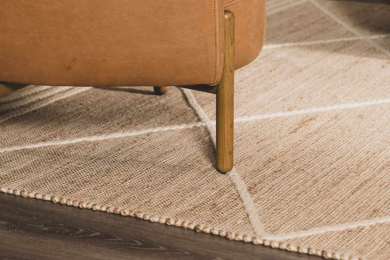 Gulnur Natural Jute&Wool Trellis Rug - Clearance by Boutique Rugs
