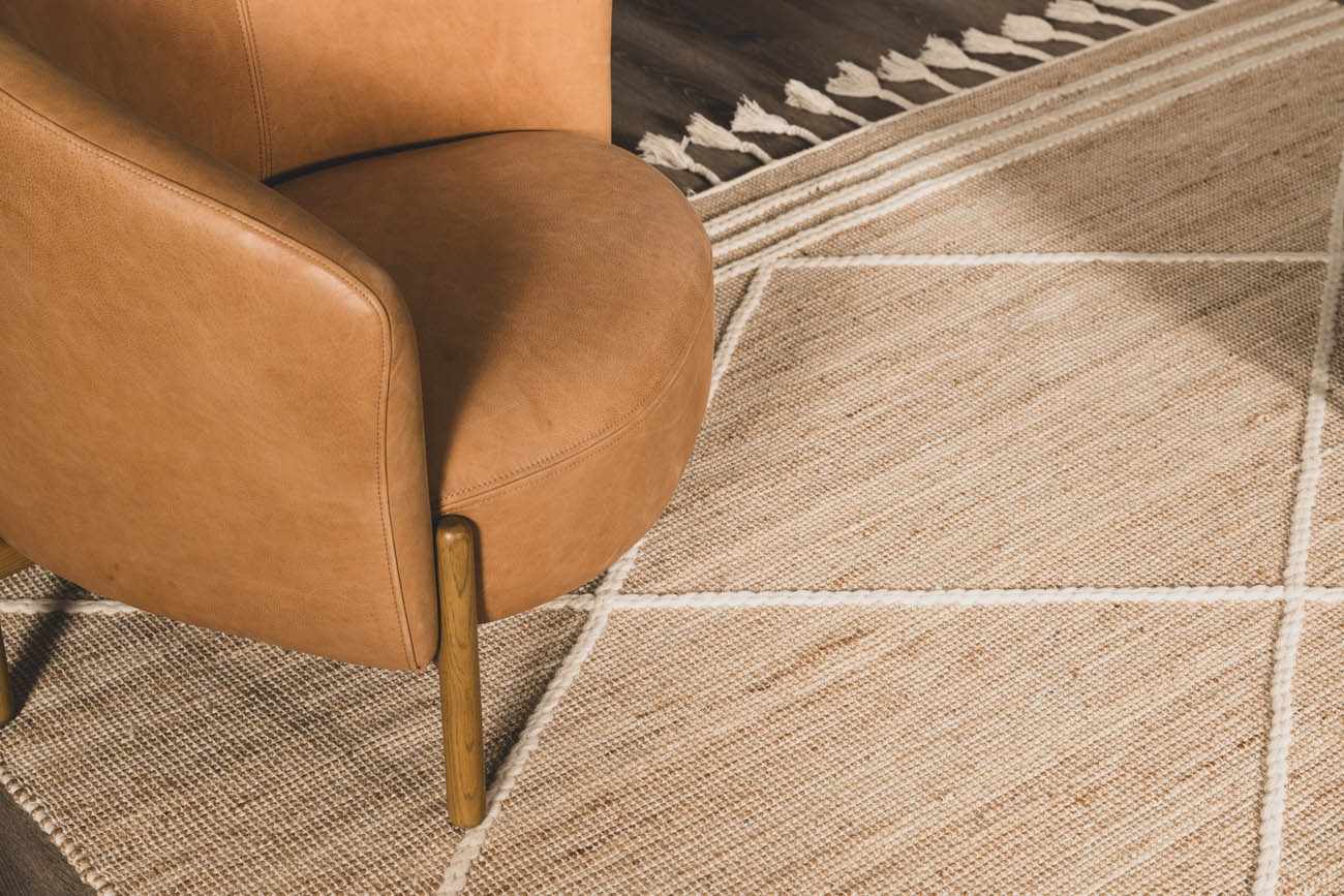 Gulnur Natural Jute&Wool Trellis Rug - Clearance by Boutique Rugs