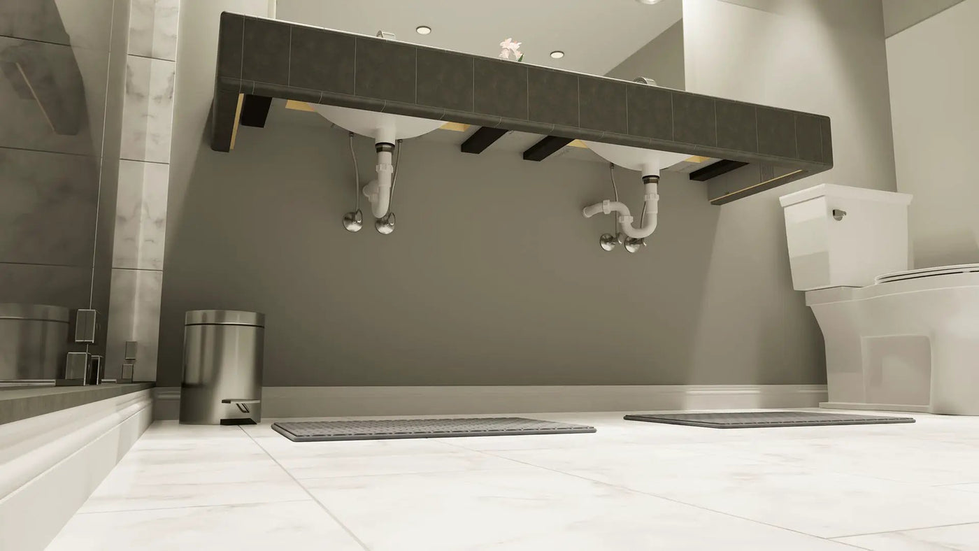 The Original Floating Bathroom Vanity Kit™ with GoBoard® & Original Vanity Bracket® by The Original Granite Bracket