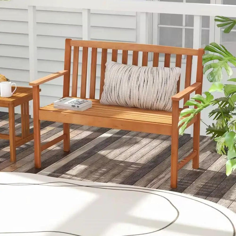 Solid Wood 4-Ft. Outdoor Patio Garden Bench - 800 lbs. Weight Capacity by HomePacific