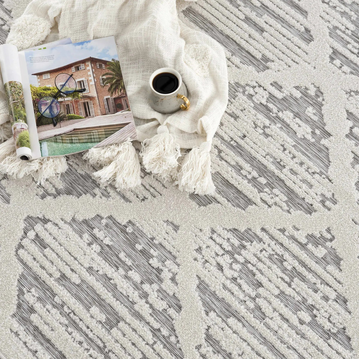 Gambang 3D Trellis Outdoor Area Rug - Clearance, photo 14 of 24