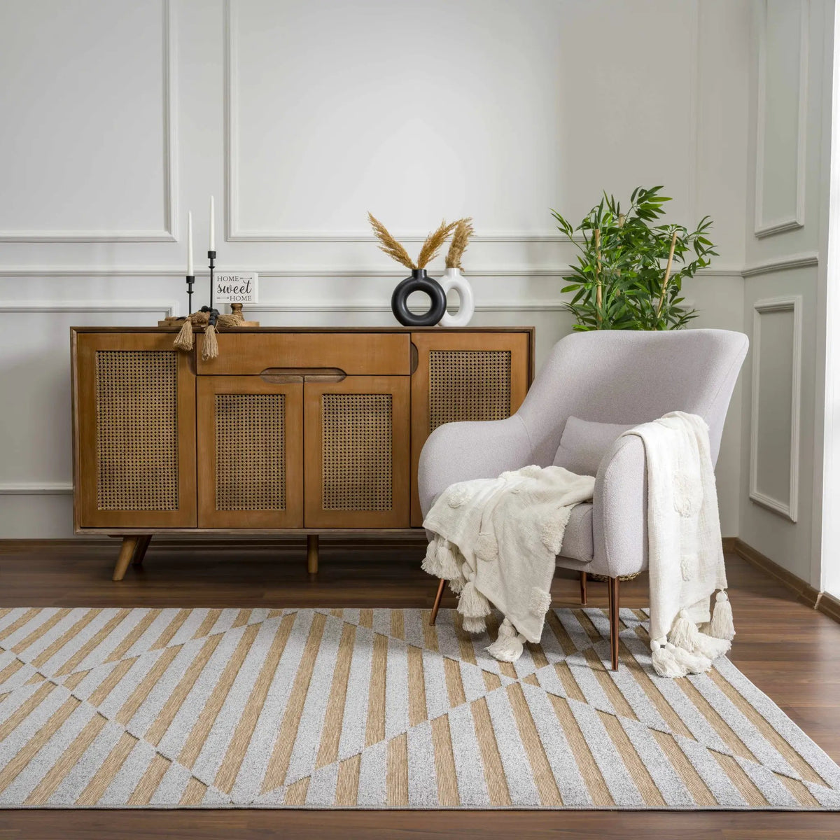 Webuye 3D Outdoor Area Rug - Clearance, installed in a room 4