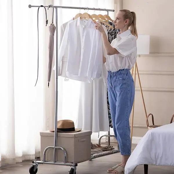 Heavy Duty Metal Clothing Garment Rack with Lockable Wheels - 450 lbs. Capacity by HomePacific