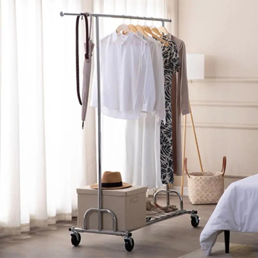 Heavy Duty Metal Clothing Garment Rack with Lockable Wheels - 450 lbs. Capacity by HomePacific