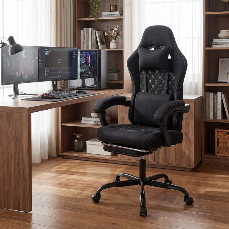 Gaming Chair Height Adjustable Computer Chair with Headrest Video Game Chair by DirectDeals
