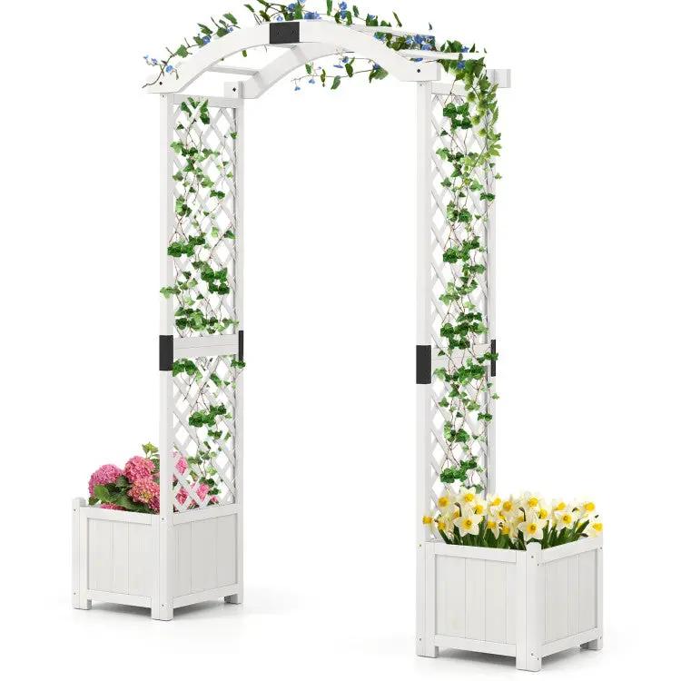 3 Pieces Garden Arbor and Raised Bed Combo Set-Create Your Dream Garden Space by DirectDeals