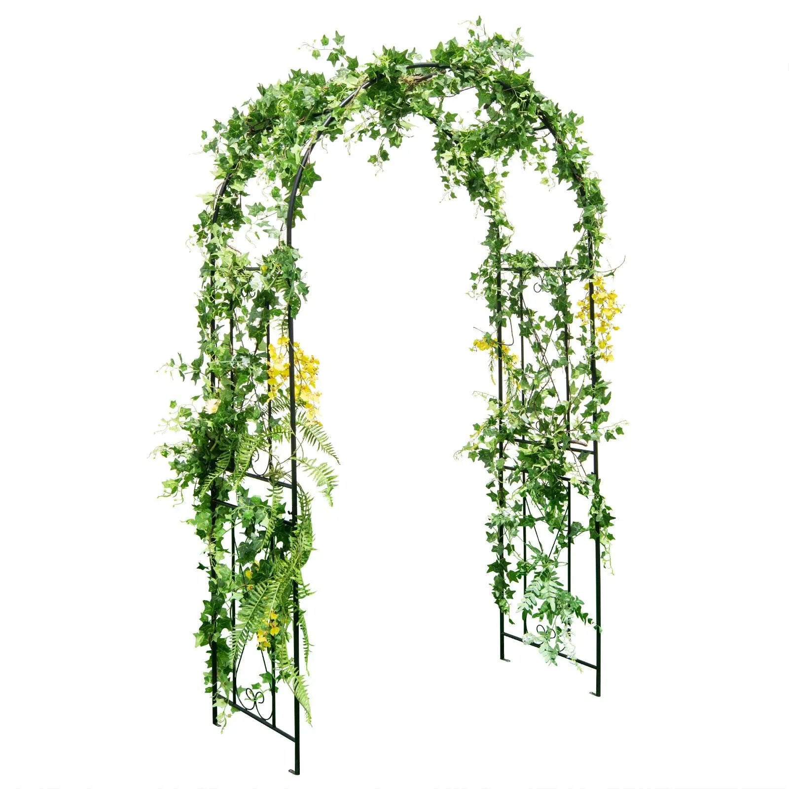 Garden Arch Arbor Trellis Patio Plant Stand Rack Archway-Black by DirectDeals