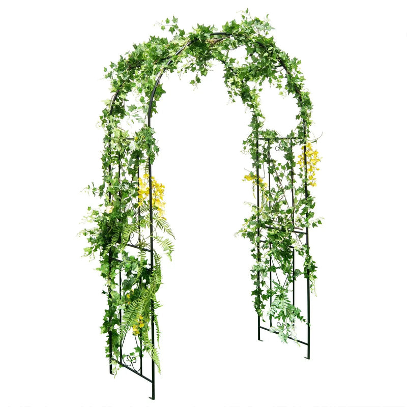 Garden Arch Arbor Trellis Patio Plant Stand Rack Archway-Black by DirectDeals