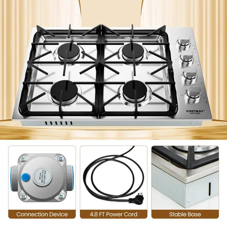 30/36 Inch Gas Cooktop with 4/6 Powerful Burners and ABS Knobs by DirectDeals