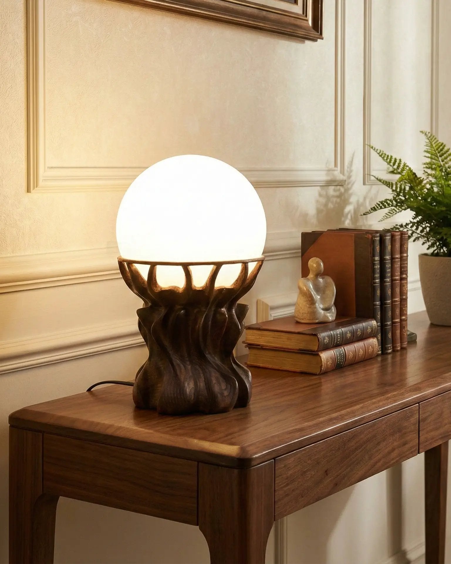 Handcrafted Solid Wood Table Lamp by Gizz