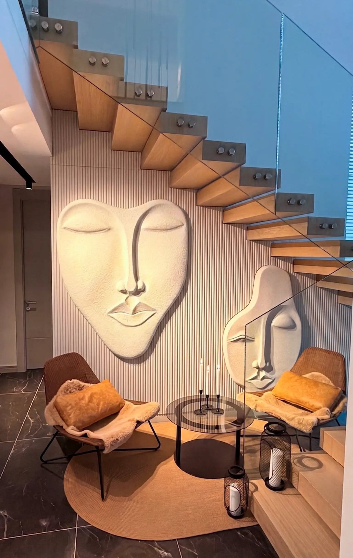 Wabi-Sabi 3D Face Wall Relief Art, photo 3 of 16