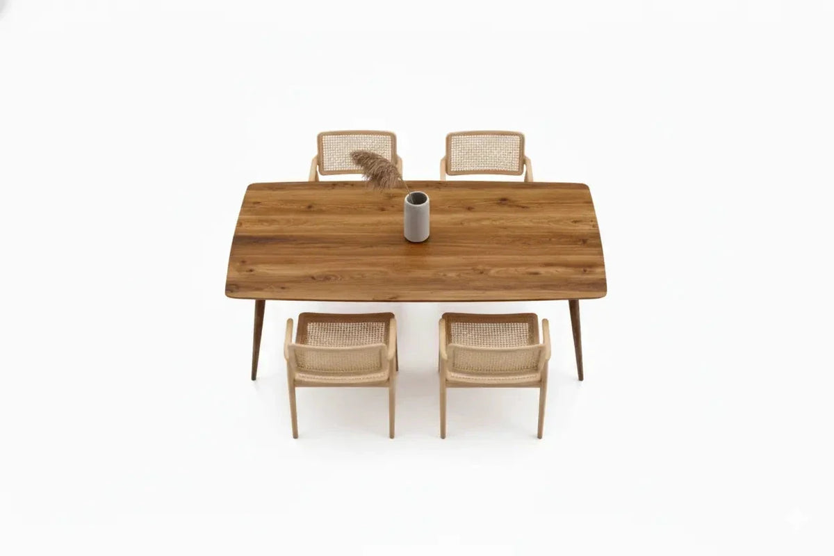 Edge Glued Hardwood Dining Table - Solid Kitchen Table, photo 8 of 15