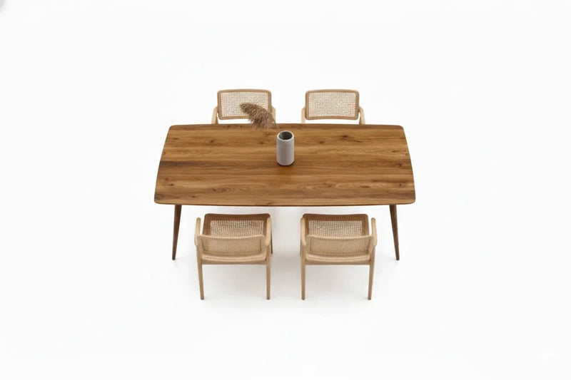 Edge Glued Hardwood Dining Table - Solid Kitchen Table by Gizz