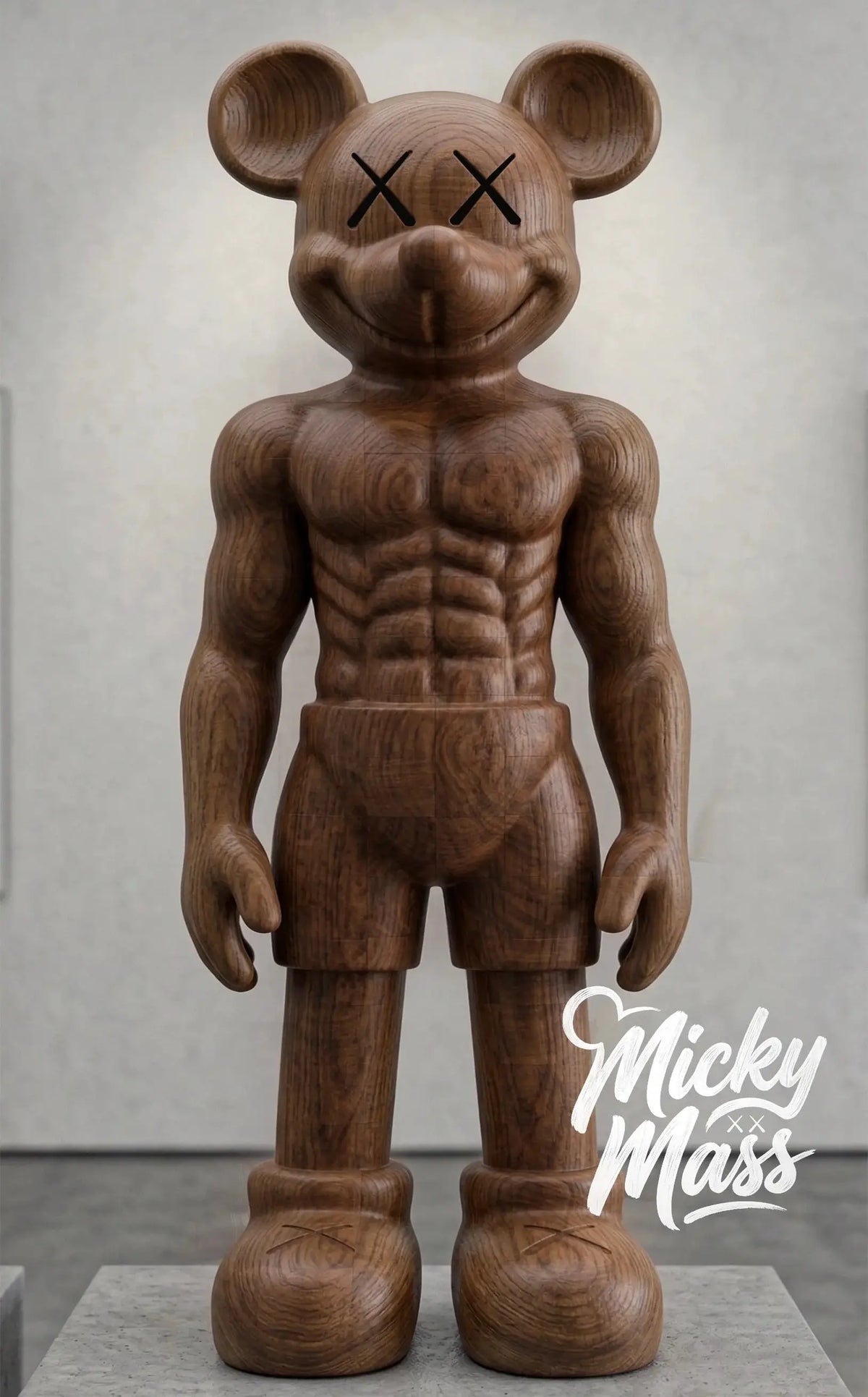MickyMass Solid Wood Collectible Art Figure, photo 8 of 9