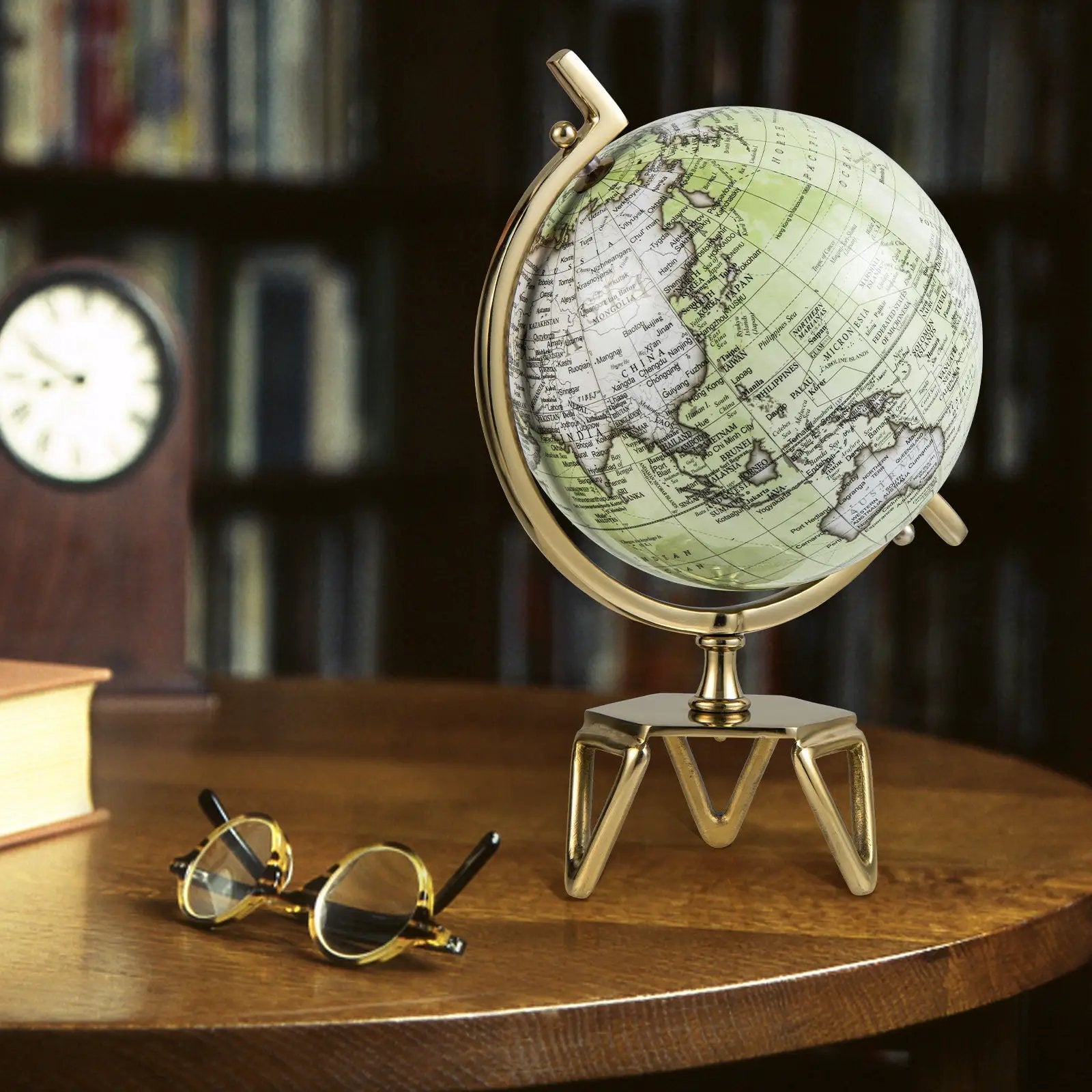 Educational Geographic 5/8/10 Inch World Globe with Triangle Metal Stand by DirectDeals