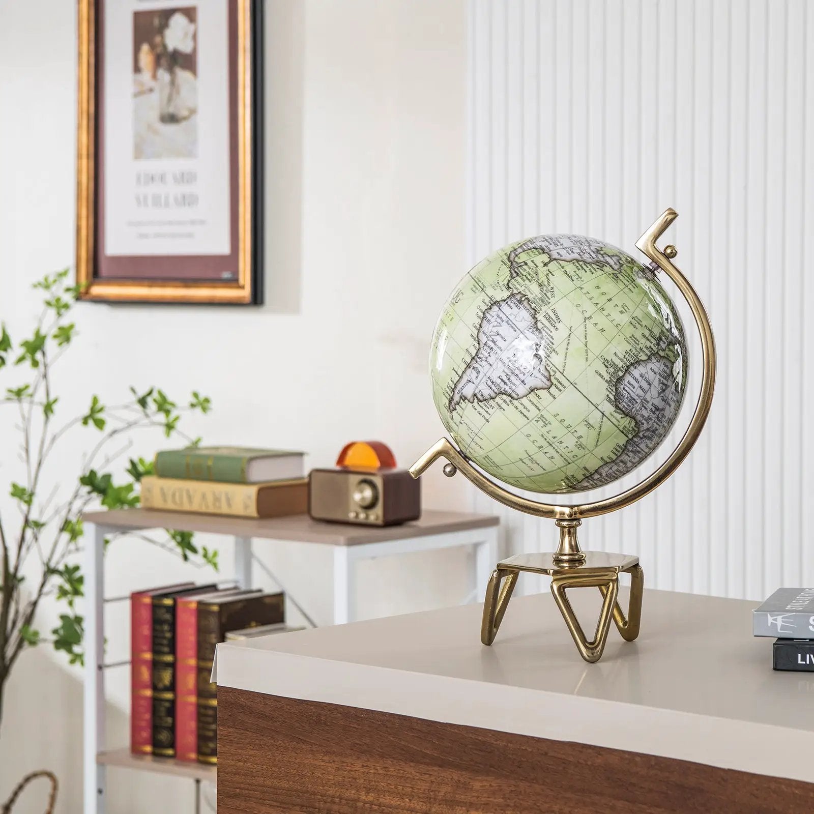 Educational Geographic 5/8/10 Inch World Globe with Triangle Metal Stand by DirectDeals