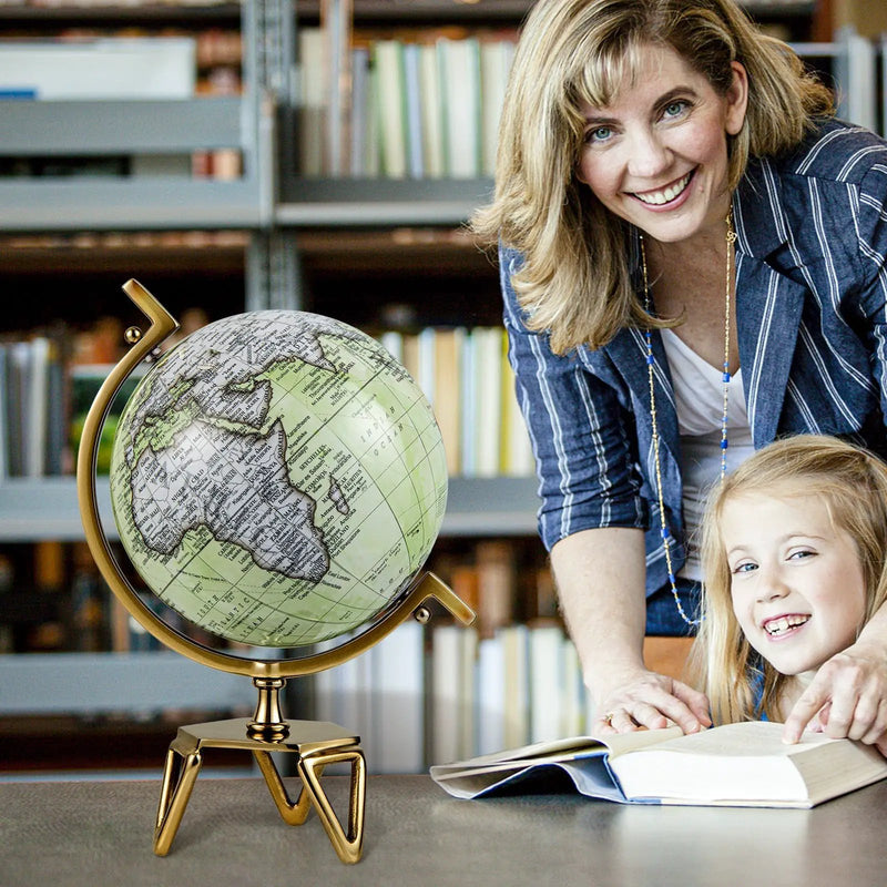 Educational Geographic 5/8/10 Inch World Globe with Triangle Metal Stand by DirectDeals