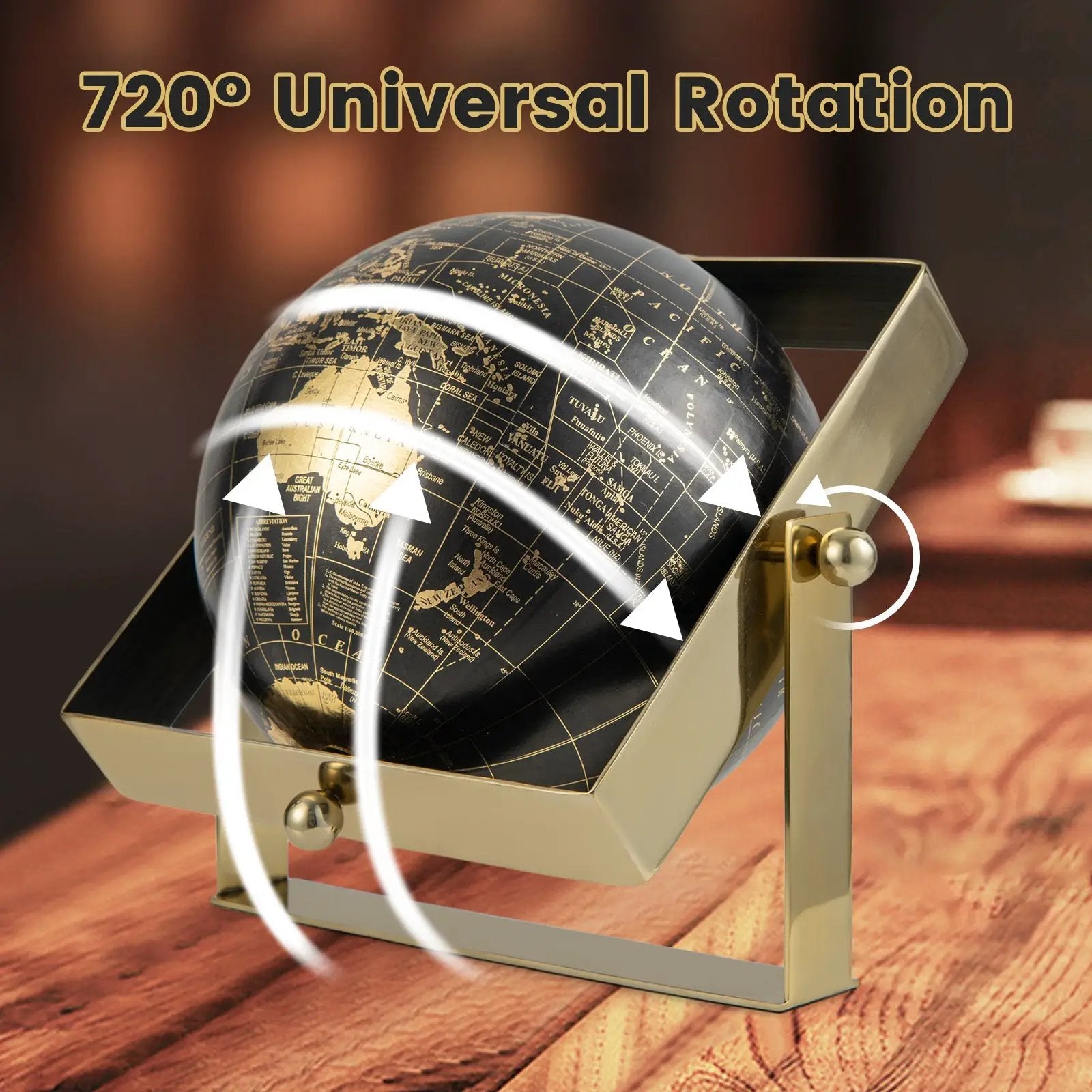 Geographic 6/ 8/ 10 Inch World Globe with Clear Printing and Square Frame by DirectDeals