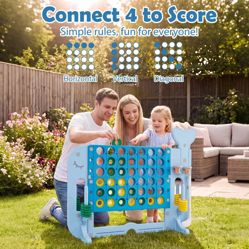 Giant 4-to-Score Game Set Jumbo Connect Four Game with Ring-toss by DirectDeals