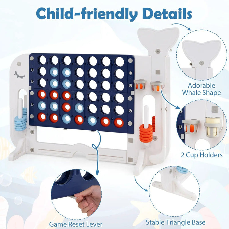 Giant 4-to-Score Game Set Jumbo Connect Four Game with Ring-toss by DirectDeals