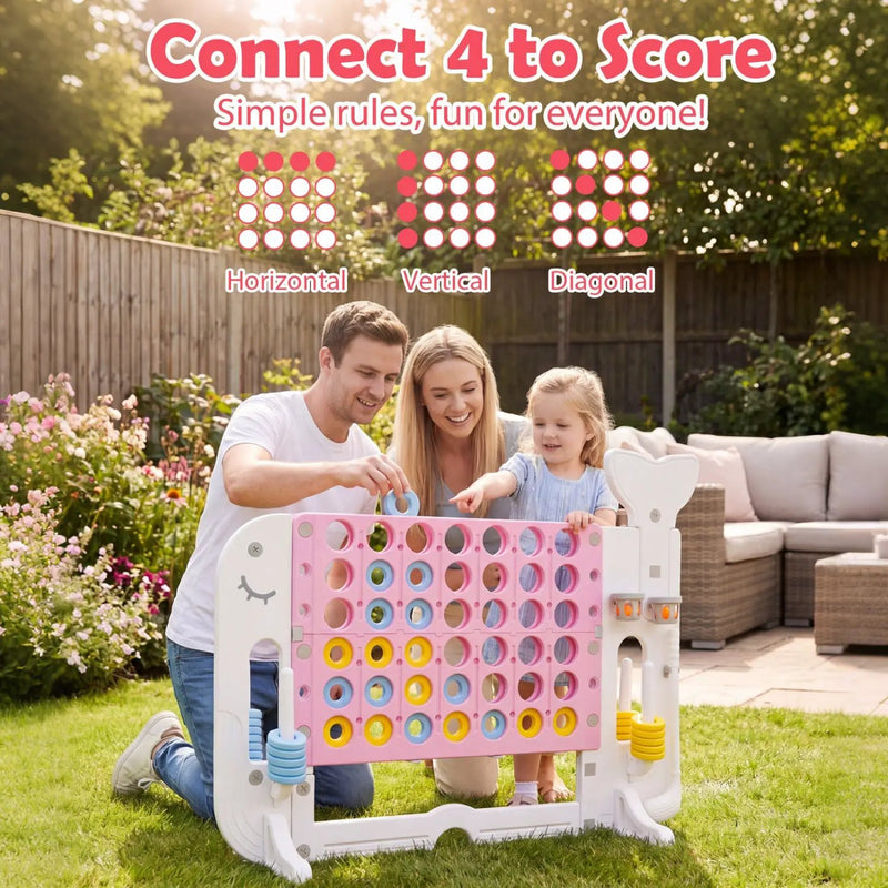Giant 4-to-Score Game Set Jumbo Connect Four Game with Ring-toss by DirectDeals