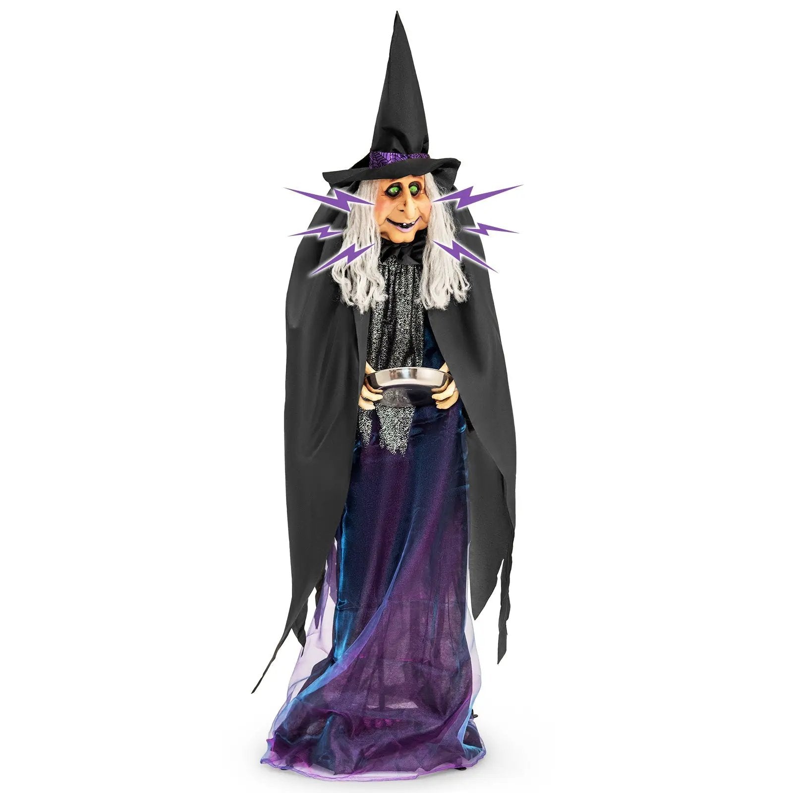Giant Halloween Witch Decoration with LED Lights Widened Base Sound by DirectDeals