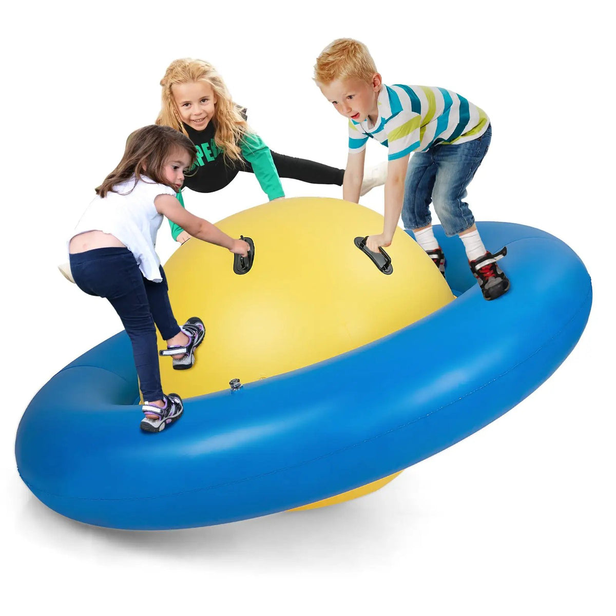 7.5 Foot Giant Inflatable Dome Rocker Bouncer with 6 Built-in Handles for Kids-Green, photo 10 of 10