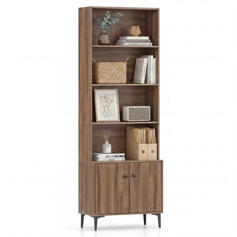 Giantex Bookshelf with Doors and 2 Anti-Tipping Kits for Home Office by DirectDeals