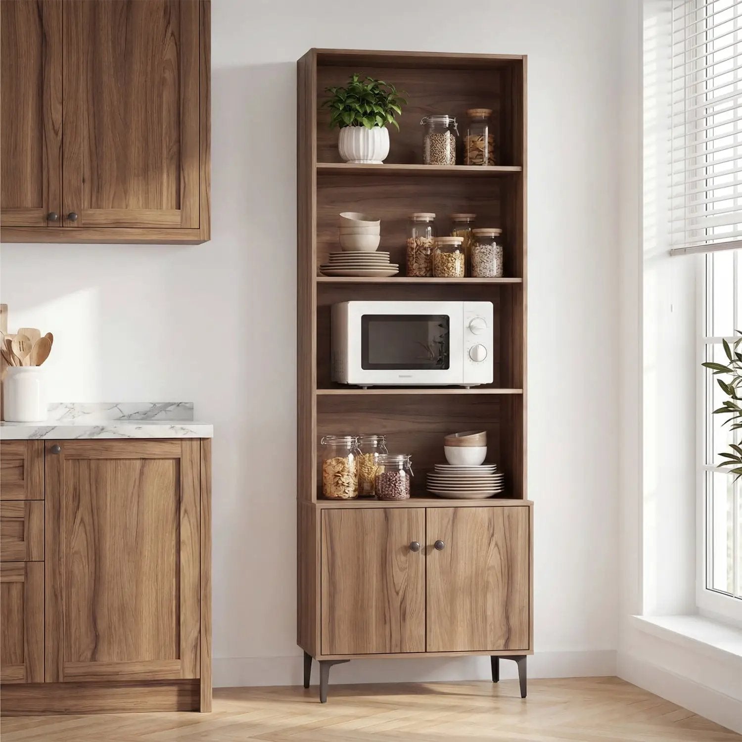 Giantex Bookshelf with Doors and 2 Anti-Tipping Kits for Home Office by DirectDeals