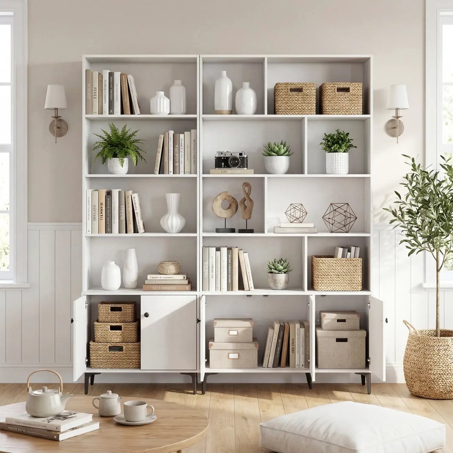 Giantex Bookshelf with Doors and 2 Anti-Tipping Kits for Home Office by DirectDeals