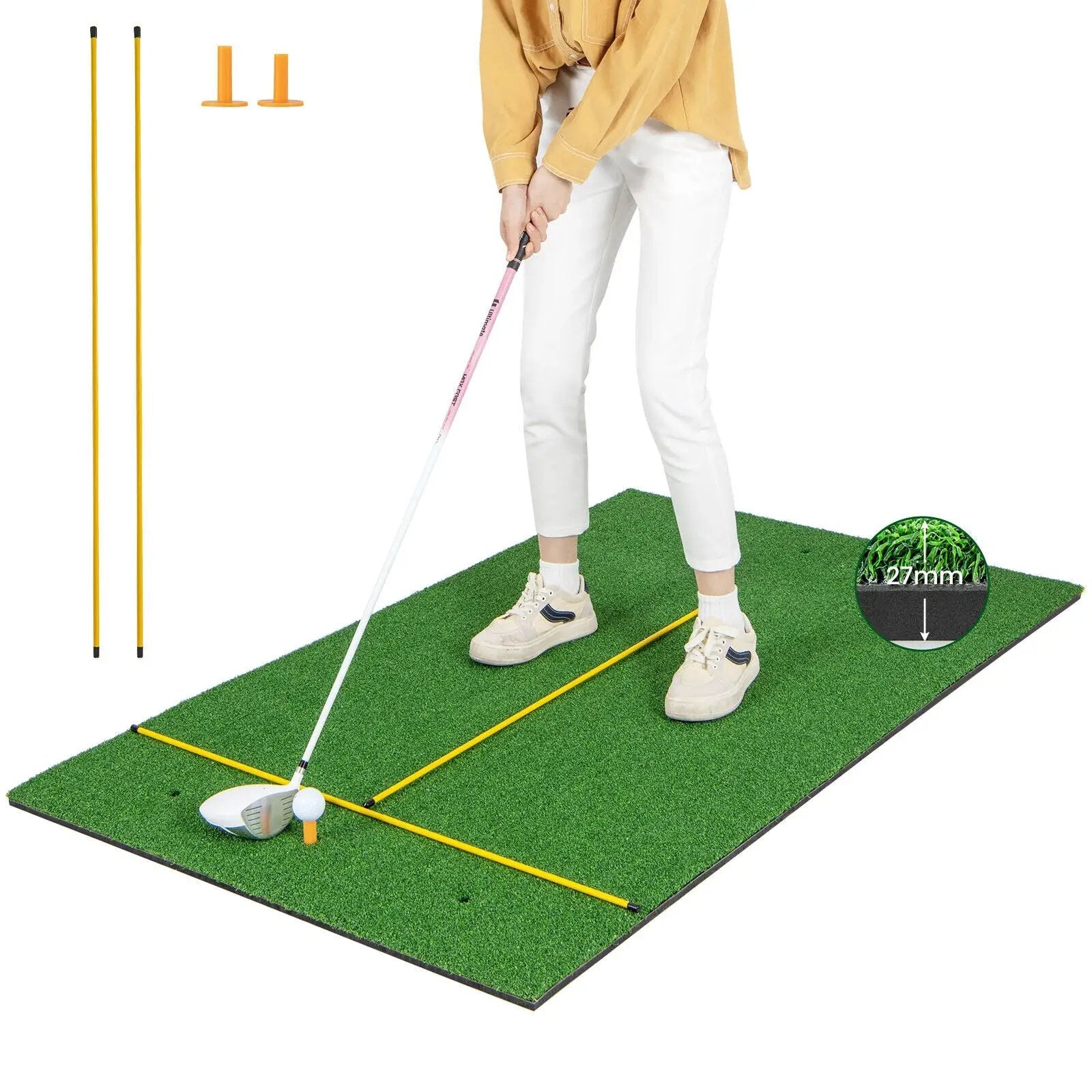 5 x 3 ft Artificial Turf Grass Practice Mat for Indoors and Outdoors by DirectDeals