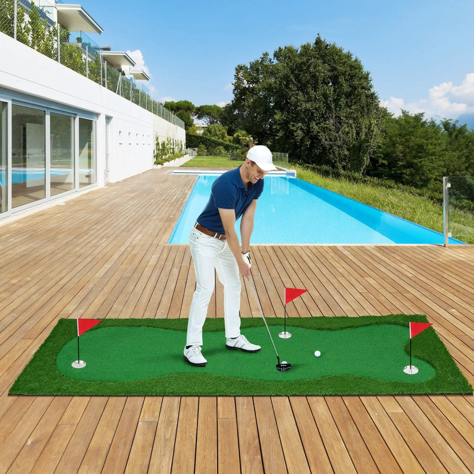 Golf Putting Green with Realistic Artificial Grass Turf by DirectDeals